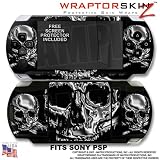 Sony PSP (original) Skin - Chrome Skulls WraptorSkinz Kit by TuneTattoozTM
