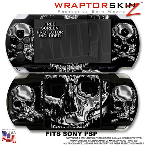 Sony PSP (original) Skin – Chrome Skulls WraptorSkinz Kit by TuneTattoozTM