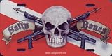 Dive Flag Salty Bones Skull Metal License Plate