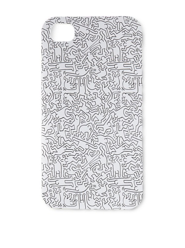 Keith Haring Collection Bezel Case for iPhone 4/4S People, White