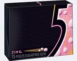 Wrigley's Five Zing Sugarfree Gum, 15-Piece Packages (Pack of 10)