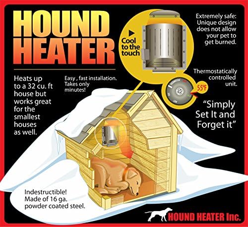 Hound Heater Deluxe with Cord Protector PLUS PET EMERGENCY Contact Information Magnet - VALUE BUNDLE
