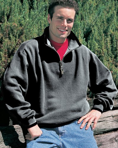 Tri-Mountain Men's Big And Tall 1/4-Zip Fashion Fleece Pullover, DARK GRAY / BLACK, XX-Large Tall Tri-Mountain Men's Big And Tall 1/4-Zip Fashion Fleece Pullover, DARK GRAY / BLACK, XX-Large Tall