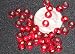 Czech Glass 6mm Roll Beads - 50pc Silver Foil Siam Ruby