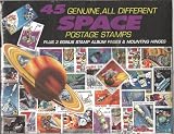 45 Genuine Postage Stamps Assortment - Space
