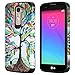 Compatible for LG K8, LG Phoenix 2, LG Escape 3 [Shock Absorption/Impact Resistant] Hybrid Dual Layer Armor Defender Protective Cover, Colorful Tree