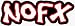 NOFX - Red, White & Black Text Logo - Large Jumbo Vinyl Sticker / Decal