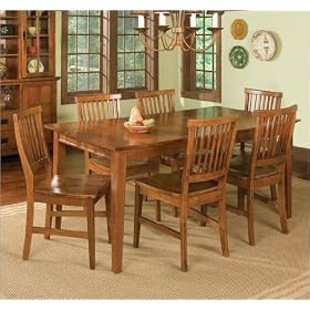 5 Pc Arts and Crafts Dining Table with Leaf and 4 Chairs