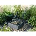 Flower slate and copper cascade mains garden water feature