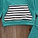 Newborn Baby Boy Girl Warm Striped Hoodie T-shirt Pants Outfit Set Kids Clothes
