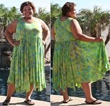 Batik Sundress with Hankerchief Hemline