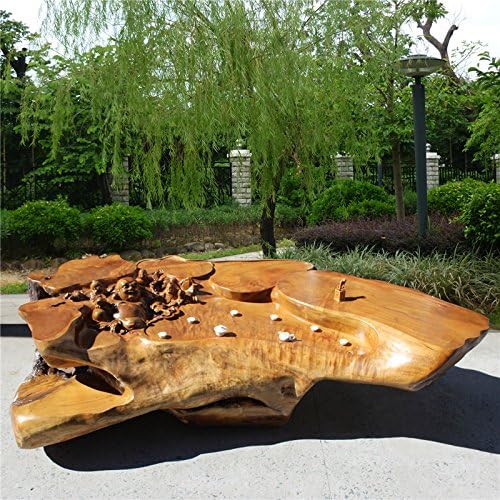 Gold Phoebe root carving wood coffee table tea sea overall spot teasideend