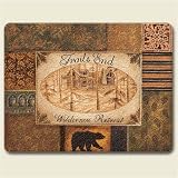 Small Cutting Board ~ Trail's End Lodge ~ 8x10 ~ made of tempered glass ~ code 170