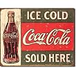 Coca-Cola Tin Sign : Ice Cold Coke Circa 1916