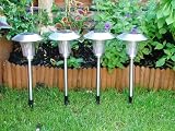 4 Pk stainless steel solar lights Outdoor Living