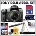 Sony Alpha DSLR-A550L 14.2 MP Digital SLR Camera Kit with 18-55mm + Sunpak Platinum Tripod Accessory Kit