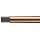 Dormer MTT-X E002/MTT-X E012 Powdered Metal Spiral Flute Threading Tap, Gold Oxide Finish, Round Shank With Square End, Modified Bottoming Chamfer