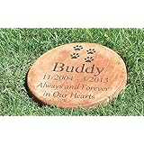 Personalized Pet Memorial Step Stone 11"Diameter" 'Always and Forever in Our Hearts
