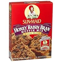 Sun-Maid Honey Raisin Bran Muffin Mix, 18.25-Ounce Boxes (Pack of 12)