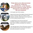 The Online Business Setup, Cheap Marketing, Time Management for Wine Making Supplies... by  J Bowman J Orr