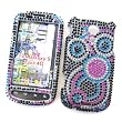 Samsung Epic 4G (Sprint) Snap-on Protector Hard Case Rhinestone Cover "Circle Circus" Design