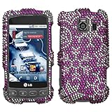Snowflakes Diamond Crystal Bling Case for LG Optimus S (LS670) Sprint / LG  ....