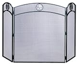 Outdoor Living : UniFlame 3 Fold Wrought Iron Screen W/ Star Accents