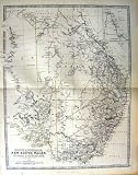 JOHNSTON ANTIQUE MAP 1888 AUSTRALIA VICTORIA QUEENSLAND