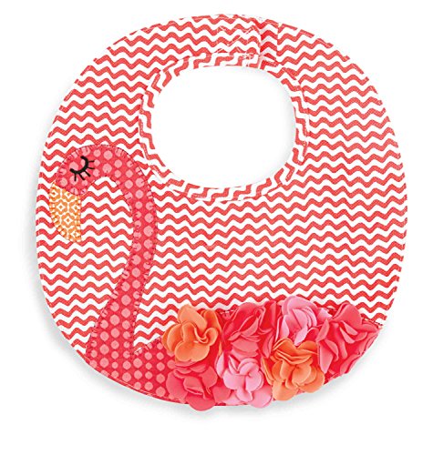 Mud Pie Baby-Girls Newborn Flamingo Bib, Multi, One Size