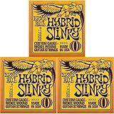 Ernieball Hybrid Slinky(2222)×3セット アーニーボール エレキギター弦