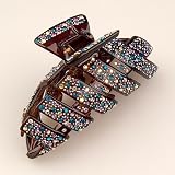 Signac Capri Amethyst - Cubitas Avignon Collection (Made in France, Hand-set Swarovski Crystals, Claw Clip)