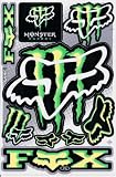 Monster Energy Graphic Racing Sticker Decal Motorcycle ATV 1 Sheet Green/Yellow