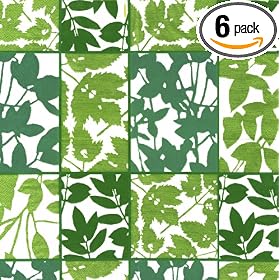 Ideal Home Range Greenhouse, Green Cocktail Napkin,  20-Count Package (Pack of 6)