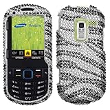 Black Zebra Skin Diamante Protector Cover for SAMSUNG M570 (Restore), SAMSU ....