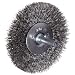 Weiler Vortec Pro Wide Face Wire Wheel Brush, Round Hole, Carbon Steel, Crimped Wire, 6" Diameter, 0.014" Wire Diameter, 5/8-1/2" Arbor, 1-1/8" Bristle Length, 7/8" Brush Face Width, 6000 rpm