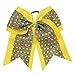 CN Girls Sequin Cheer Bow for Cheerleader Hair Bow with Ponytail Holder