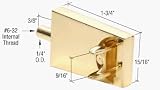C.R. LAURENCE M6135 CRL Brass Towel Bar Bracket With Threaded Stud