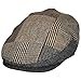 Jaxon Herringbone Patchwork Wool Blend Ivy Cap (X-Large) Brown/Gray