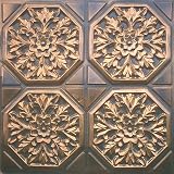 D108 24 x 24 PVC Antique Copper Ceiling Tiles