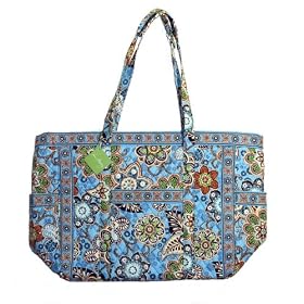 Buy Vera Bradley Get Carried Away Tote Bag in Bali Blue by Vera Bradley