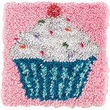 Spinrite Wonderart Latch Hook Kit, 12 by 12-Inch, Cupcake