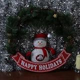 Ohio State Snowman LED Wreath