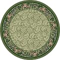 Rose Damask Rug - Peridot (7'7" Round)