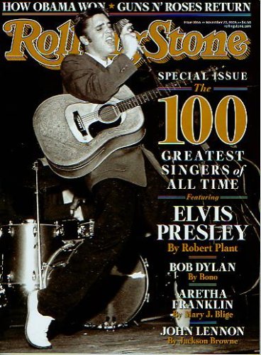Rolling Stone November 27 2008 Special Issue 100 Greatest Singers of All Time Elvis Presley (Issue 1066)