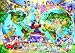 Disney World Map 1000 Piece Jigsaw Puzzle Featuring the entire Disney Family: Disney Princess, Donald Duck, Mickey Mouse, Peter Pan and many more!
