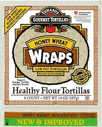 Tumaro's 10-Inch Wraps, Honey Wheat, 6-count 14-Ounce Packages (Pack of 6)