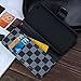RAYTOP Luxury Classic Black Check Leather Cases Kickstand for Apple iPhone 6 4.7 Inches Flip Covers Wallet Plaid Stripes Men Vintage Decent High Quality Business Sytle Multipurpose