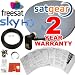 from Satgear Satgear Sky/Freesat Zone 2 60cm HD Satellite Dish Kit with Brackets, Quad LNB, 10m Twin Cable, Fixings- Everything You Need + An Exclusive 2 Year Sategar Warranty