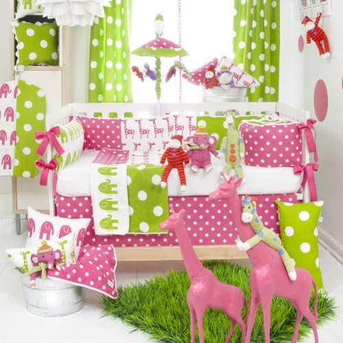 Glenna Jean Ellie and Stretch 4 Piece Crib Bedding Set