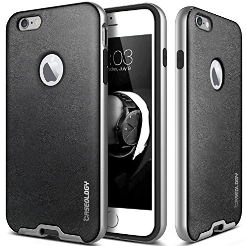 iPhone 6 Case, Caseology® [Envoy Series] Premium Leather Bumper Cover [Charcoal Black] [Leather Bound] for Apple iPhone 6 (2014) & iPhone 6S (2015) - Charcoal Black